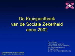 Kruispuntbank sociale zekerheid