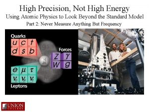 High Precision Not High Energy Using Atomic Physics