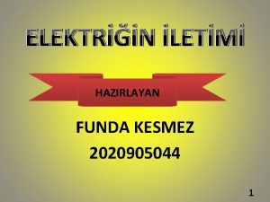 ELEKTRN LETM HAZIRLAYAN FUNDA KESMEZ 2020905044 1 NDEKLER