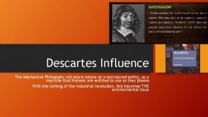 Mechanical philosophy descartes