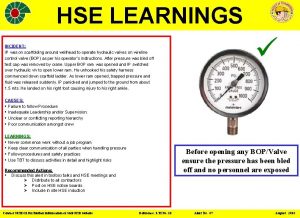 HSE LEARNINGS INCIDENT IP was on scaffolding around