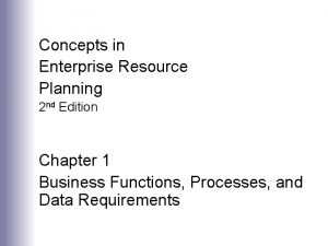 Concepts in Enterprise Resource Planning 2 nd Edition