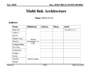 Nov 2019 doc IEEE 802 11 191921 00