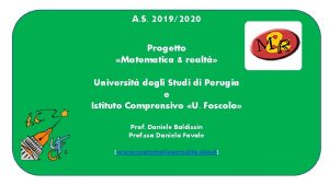 A S 20192020 Progetto Matematica realt Universit degli