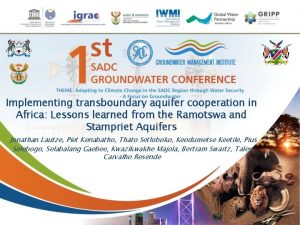 Implementing transboundary aquifer cooperation in Africa Lessons learned