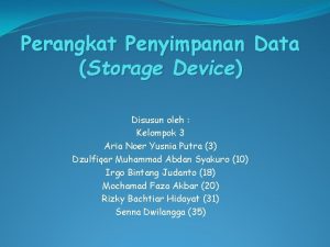 Perangkat keras storage device