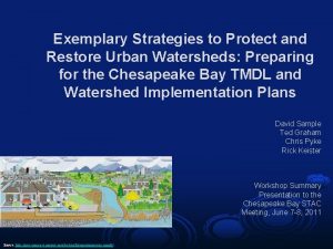 Exemplary Strategies to Protect and Restore Urban Watersheds