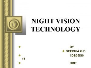 Conclusion of night vision technology