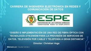 CARRERA DE INGENIERA ELECTRNICA EN REDES Y COMUNICACIN