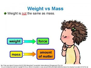 Weight vs Mass Weight is not the same