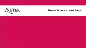 Exeter scholars year 12