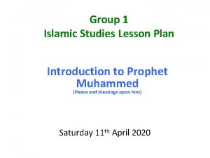 Islamic studies lesson plan samples