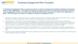 Employee engagement plan sample