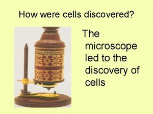 How were cells discovered The microscope led to