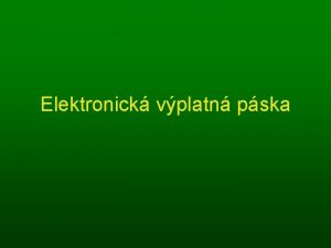 Elektronická výplatná páska