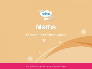 Maths Number and Place Value Year One Maths