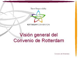 Visin general del Convenio de Rotterdam Visin general