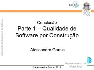 Concluso Parte 1 Qualidade de Software por Construo