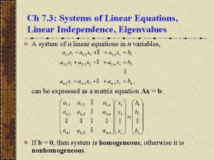 Linearly dependent and independent vectors