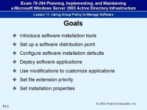 Exam 70 294 Planning Implementing and Maintaining a