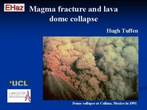 Magma fracture and lava dome collapse Hugh Tuffen