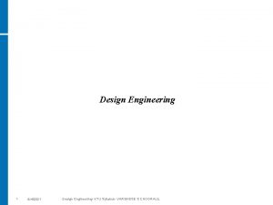 Design engineering ktu syllabus