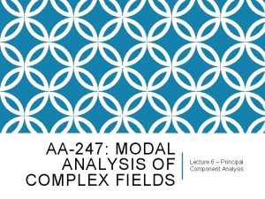 AA247 MODAL ANALYSIS OF COMPLEX FIELDS Lecture 6