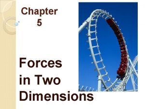 Chapter 5 Forces in Two Dimensions Vector vs