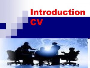 Introduction CV CURRICULUM VITAE H Mustika Lukman Arief