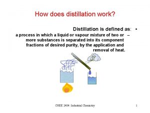 How does distillation work