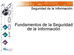 Seguridad de la Informacin Fundamentos de la Seguridad