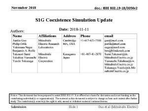 November 2018 doc IEEE 802 19 180056 r