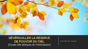 DVROUILLER LA RSERVE DE POUVOIR DU CIEL Douze