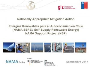Nationally Appropriate Mitigation Action Energas Renovables para el