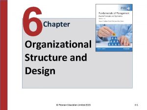 6 Chapter Organizational Structure and Design Pearson Education