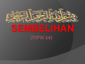 Apakah maksud sembelihan