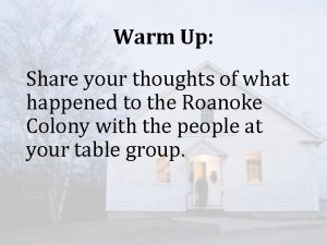 Warm Up Share your thoughts of what happened