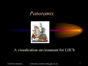 Panoramix A visualization environment for LHCb CHEP04 Interlaken