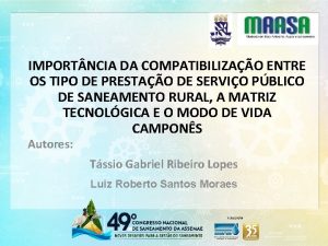 IMPORT NCIA DA COMPATIBILIZAO ENTRE OS TIPO DE