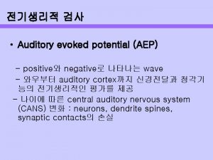 Auditory evoked potential AEP positive negative wave auditory