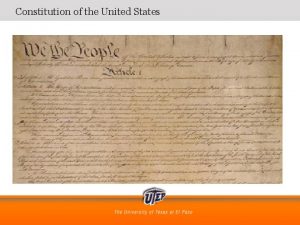 Constitution of the United States Constitutional Convention Constitution