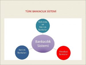 TRK BANKACILIK SSTEM Kalknma ve Yatrm Bankalar Bankaclk