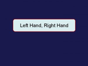 Left Hand Right Hand French National Assembly LEFT