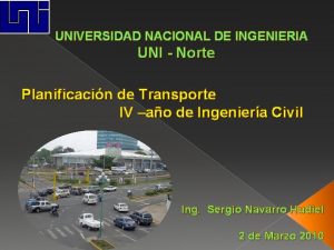 UNIVERSIDAD NACIONAL DE INGENIERIA UNI Norte Planificacin de