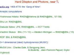 Hard Dilepton and Photons near Tc ar Xiv