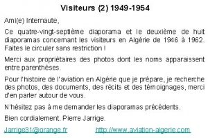 Visiteurs 2 1949 1954 Amie Internaute Ce quatrevingtseptime