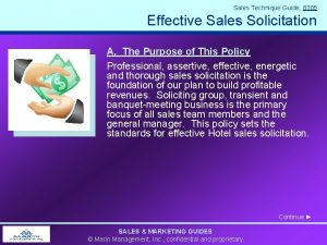 Sales Technique Guide 8305 Effective Sales Solicitation A