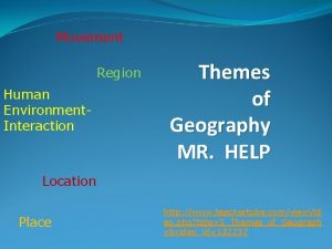 Movement Region Human Environment Interaction Themes of Geography