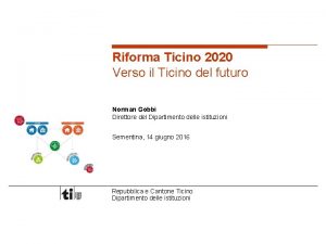 Riforma Ticino 2020 Verso il Ticino del futuro