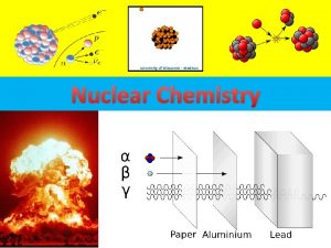 University of Wisconsin Madison Nuclear Chemistry Types of